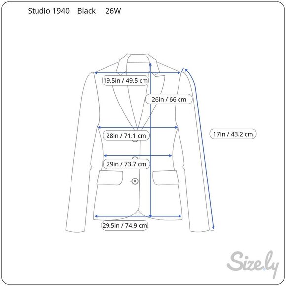 Studio 1940 Womens Plus Size Gray Scoop Neck Two Button Tweed Blazer Jacket 26W - Picture 8 of 10
